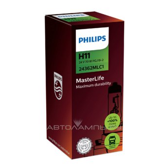 H11 24V- 70W (PGJ19-2) (+. ) MasterLife 24362MLC1